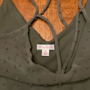 Pretty olive green summer tank top